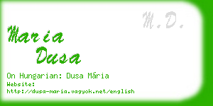 maria dusa business card